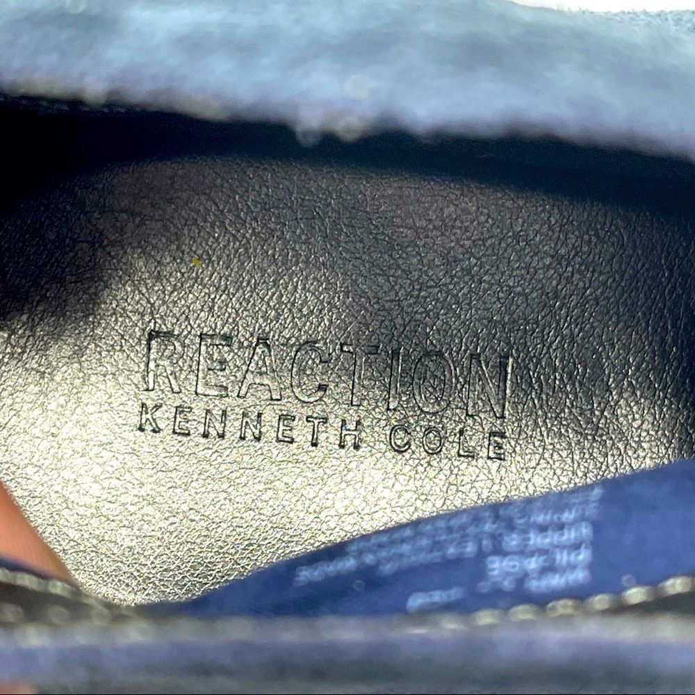 Kenneth Cole Reaction Womens Pil Age Ankle Booties Navy Blue Leather Zip 6.5 M - Picture 6 of 7